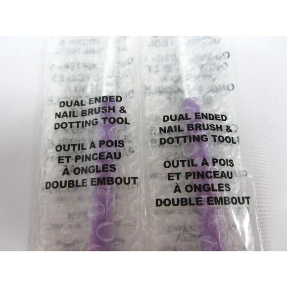 Avon Dual Ended Nail Brush & Dotting Tool Purple Lot of 2 Discontinued Sealed - Picture 2 of 3